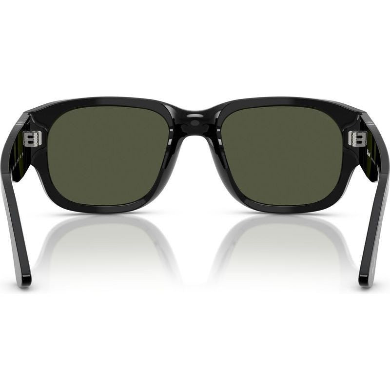 PO3380S, Black/Green Glass Lenses 52 Eye Size