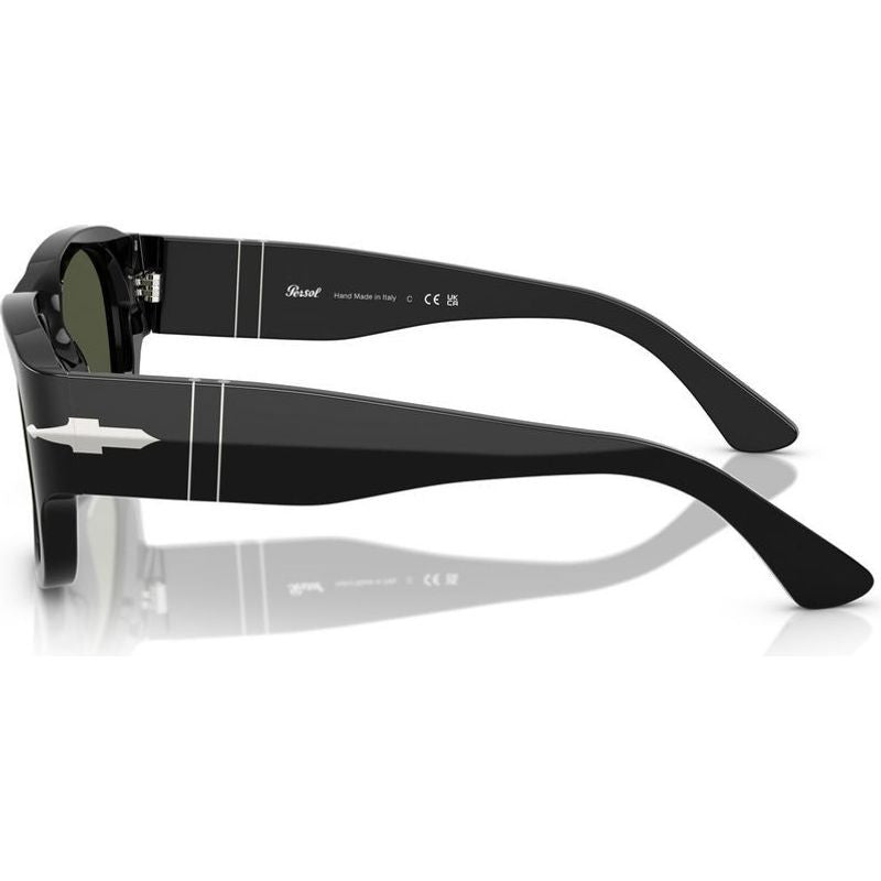 PO3380S, Black/Green Glass Lenses 52 Eye Size