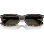 PO3396S, Dark Havana/Green Glass Lenses