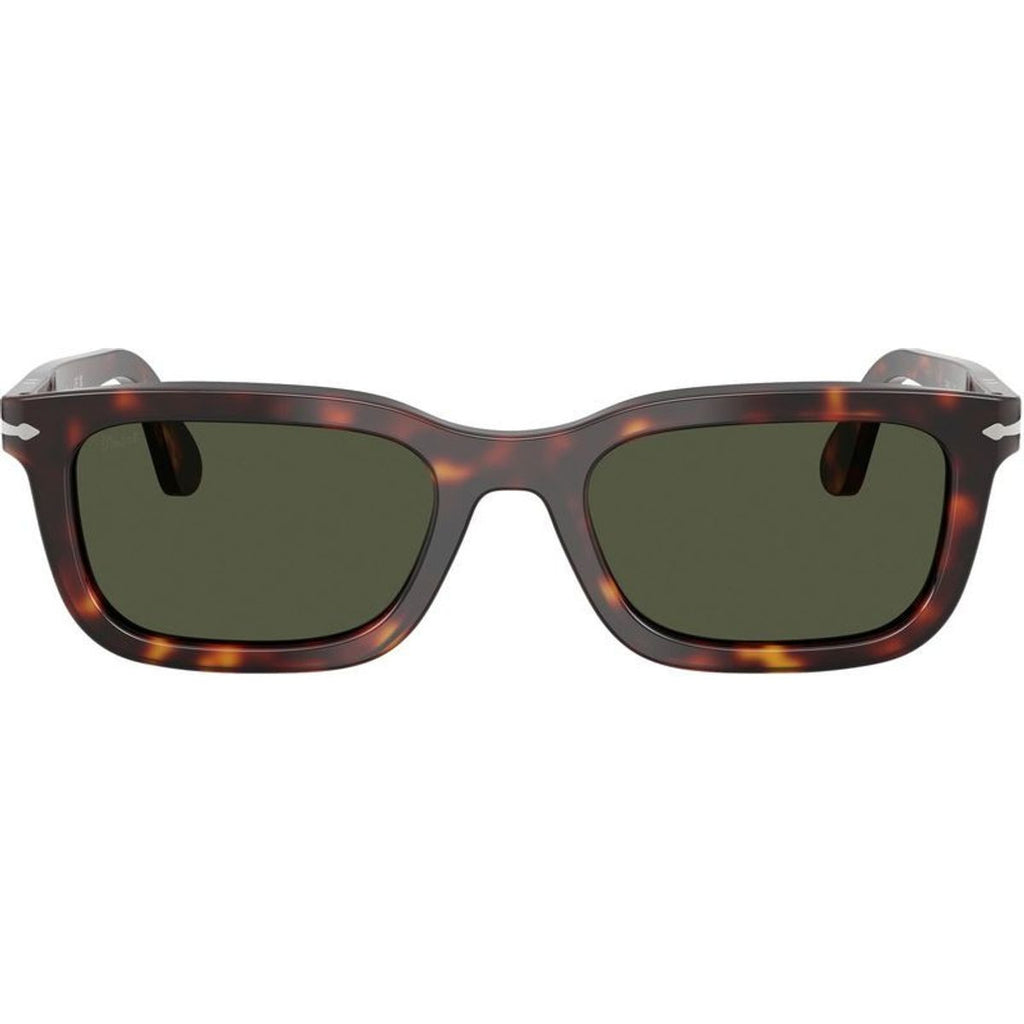 PO3396S, Dark Havana/Green Glass Lenses