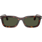 PO3396S, Dark Havana/Green Glass Lenses
