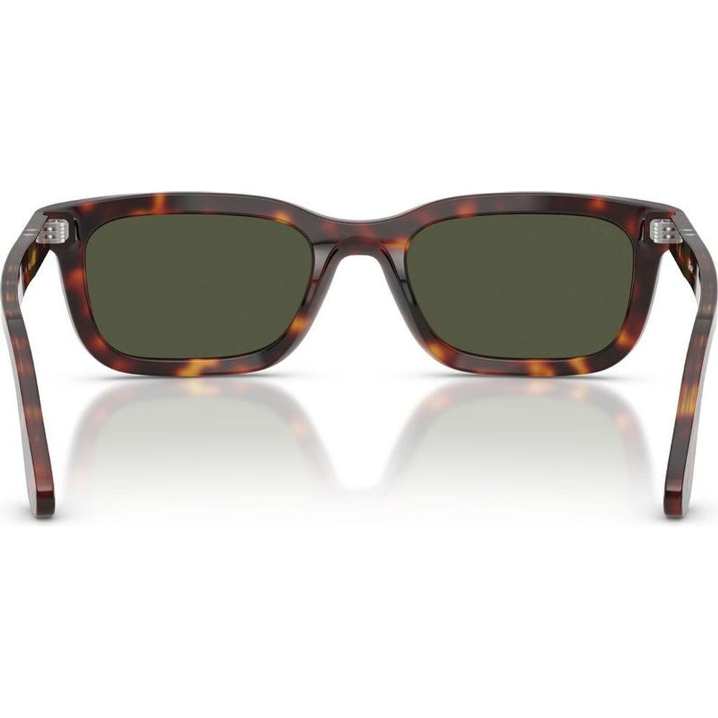 PO3396S, Dark Havana/Green Glass Lenses
