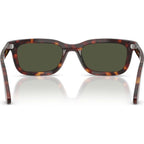 PO3396S, Dark Havana/Green Glass Lenses