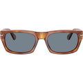 PO3398S, Terra Di Siena/Light Blue Glass Lenses 55 Eye Size