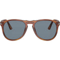 PO9649S, Terra Di Siena/Light Blue Glass Lenses 55 Eye Size