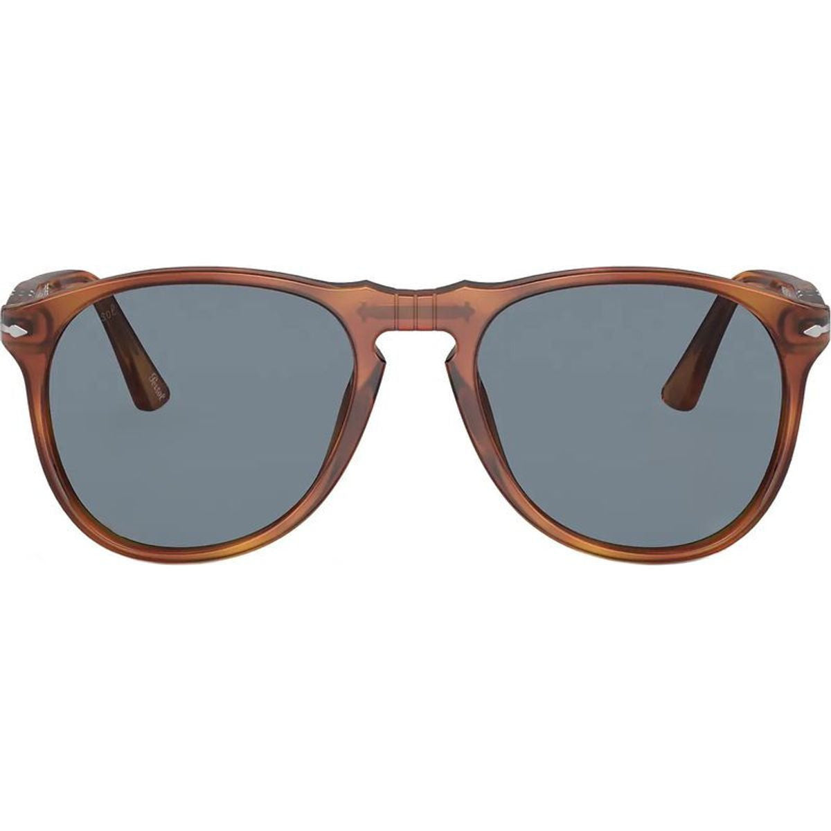 PO9649S, Terra Di Siena/Light Blue Glass Lenses 55 Eye Size