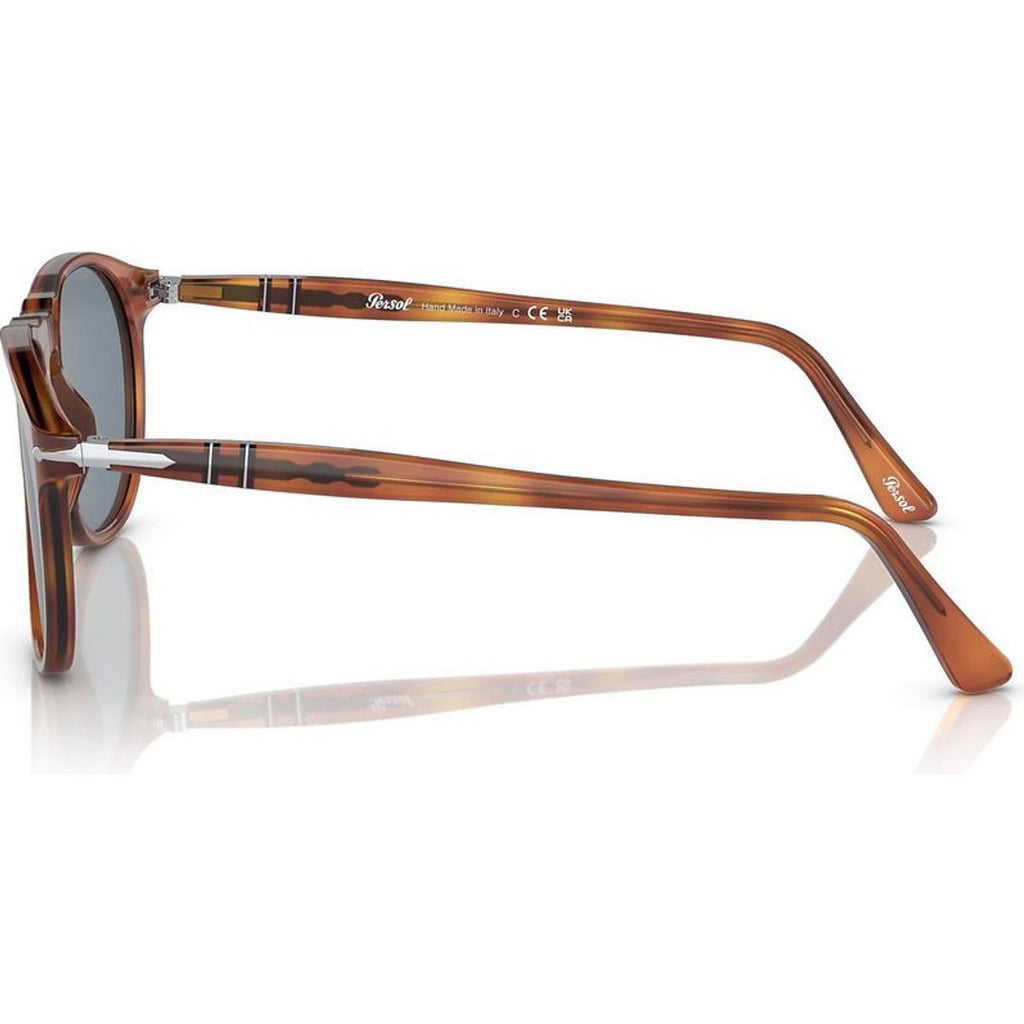 PO9649S, Terra Di Siena/Light Blue Glass Lenses 55 Eye Size