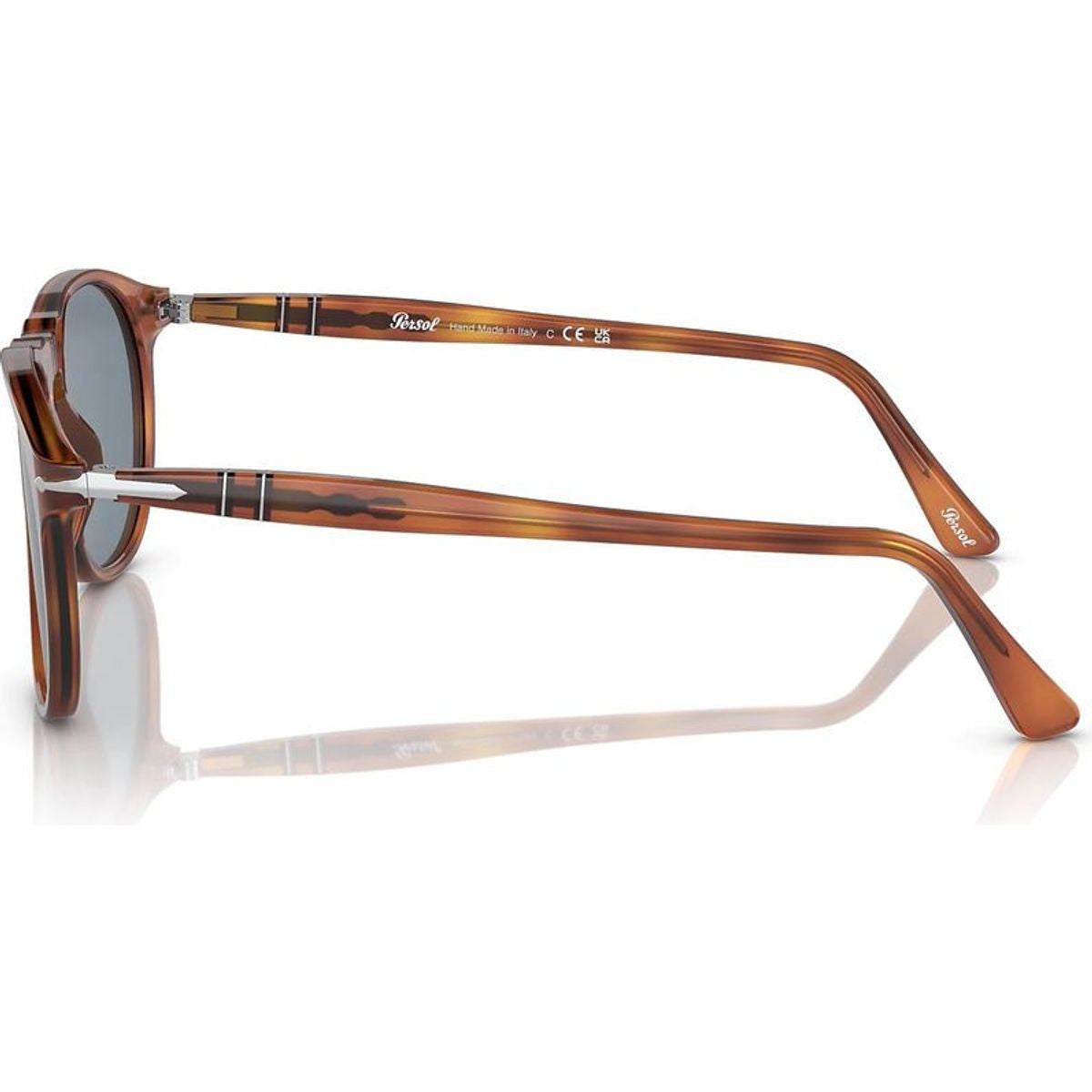 PO9649S, Terra Di Siena/Light Blue Glass Lenses 55 Eye Size