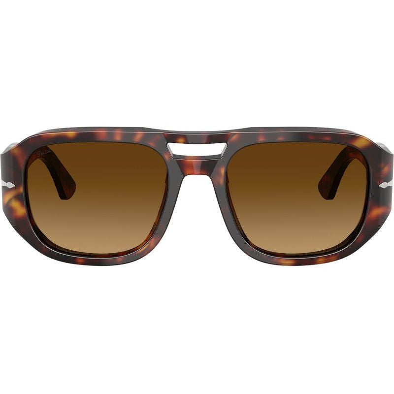 Vincent PO3373S, Havana/Brown Gradient Glass Lenses 53 Eye Size