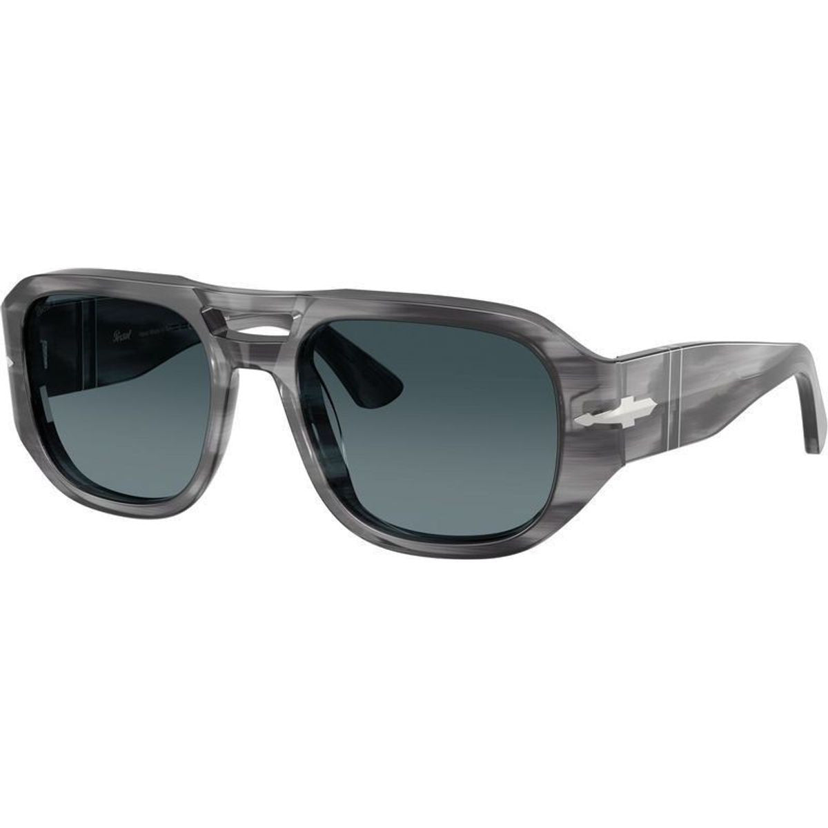 Vincent PO3373S, Striped Grey/Blue Gradient Glass Polarised Lenses 56 Eye Size