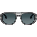 Vincent PO3373S, Striped Grey/Blue Gradient Glass Polarised Lenses 56 Eye Size