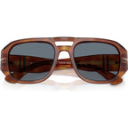 Vincent PO3373S, Terra Di Siena/Light Blue Glass Lenses 53 Eye Size