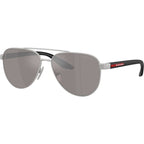 PSA52S, Matte Grey/Purple Brown Silver Mirror Lenses