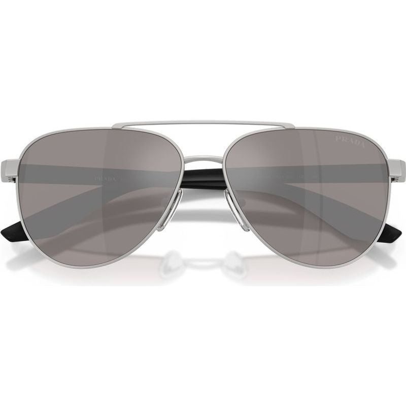 PSA52S, Matte Grey/Purple Brown Silver Mirror Lenses