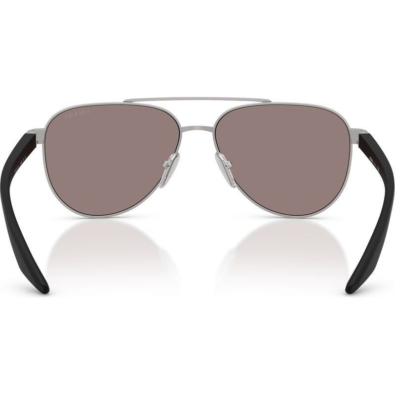 PSA52S, Matte Grey/Purple Brown Silver Mirror Lenses