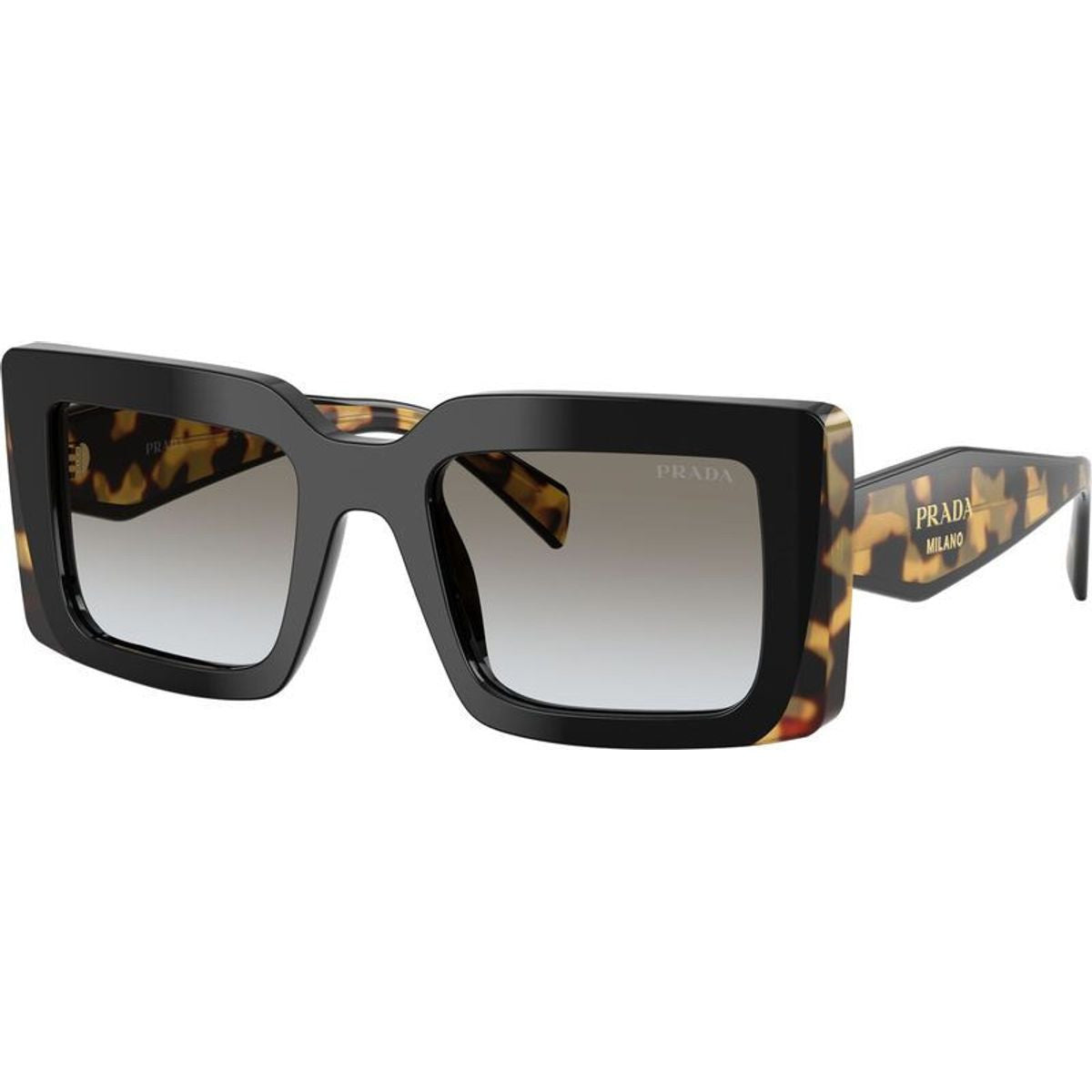 PRD01S, Black and Medium Tortoise/Grey Gradient Lenses