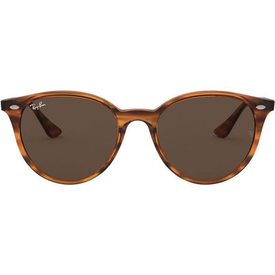 RB4305, Striped Red Havana/Dark Brown Lenses