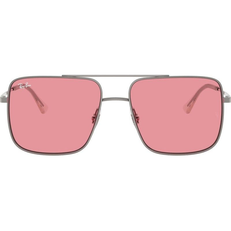 Ari RB3758, Gunmetal/Pink Lenses 56 Eye Size