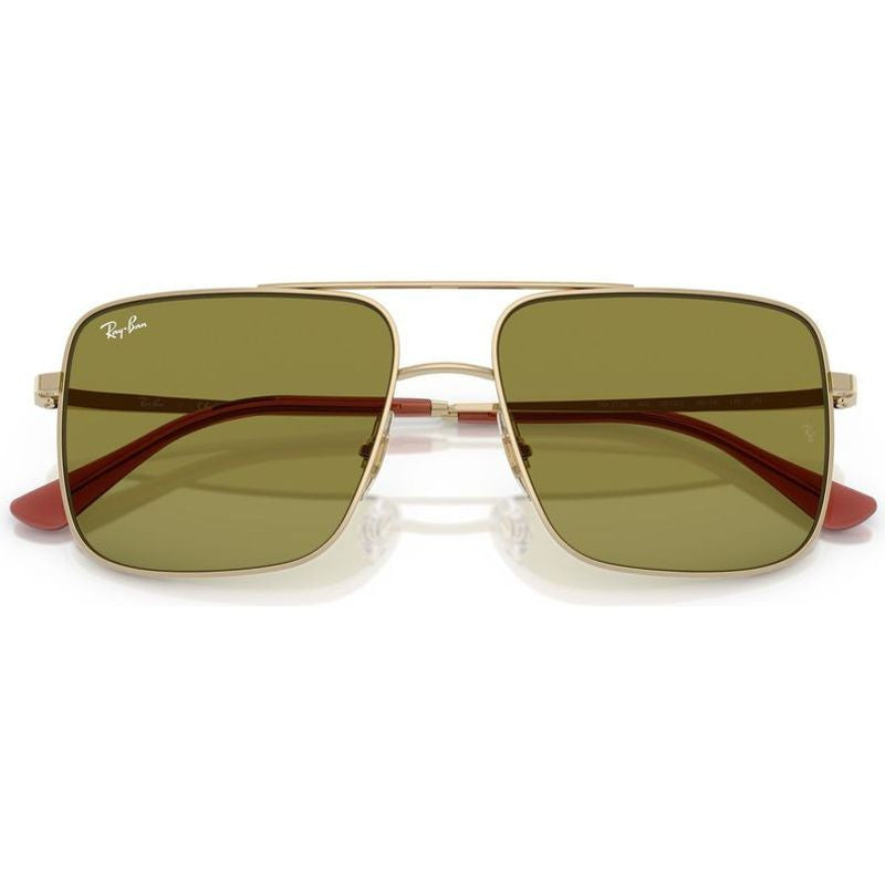 Ari RB3758, Pale Gold/Green Lenses 56 Eye Size