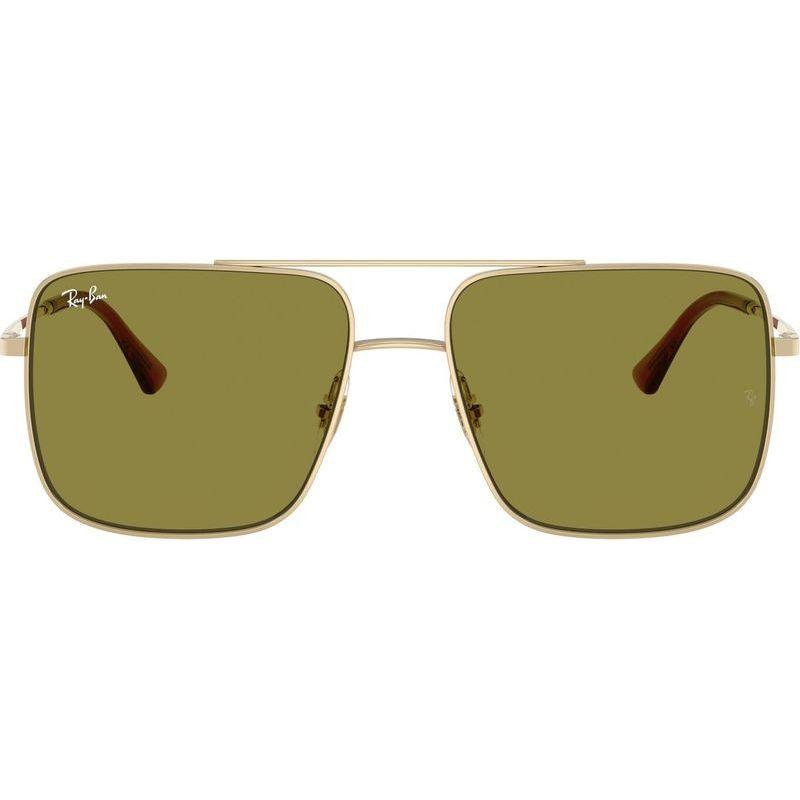Ari RB3758, Pale Gold/Green Lenses 56 Eye Size