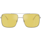 Ari RB3758, Silver/Gold Flash Yellow Mirror Lenses 56 Eye Size