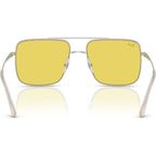 Ari RB3758, Silver/Gold Flash Yellow Mirror Lenses 56 Eye Size