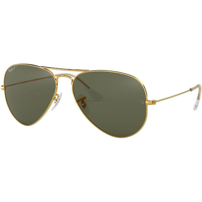 Aviator Classic RB3025, Gold/Green Polarised Glass Lenses 62 Eye Size