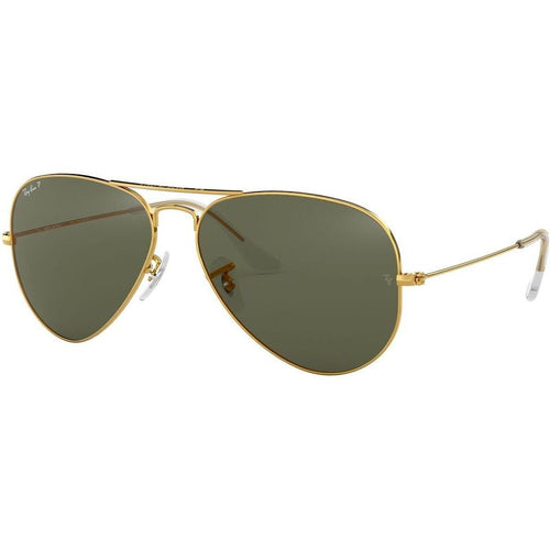 Aviator Classic RB3025, Gold/Green Polarised Glass Lenses 62 Eye Size