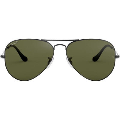 Aviator Classic RB3025, Gunmetal/Green Glass Polarised Lenses 58 Eye Size