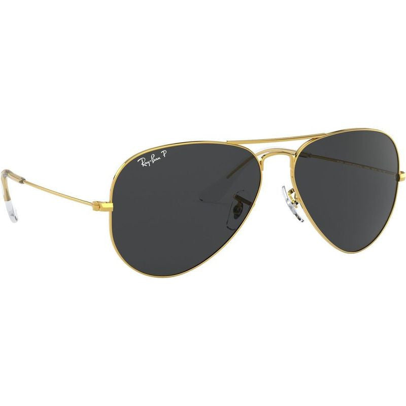 Aviator Classic RB3025, Legend Gold/Black Glass Polarised Lenses 55 Eye Size