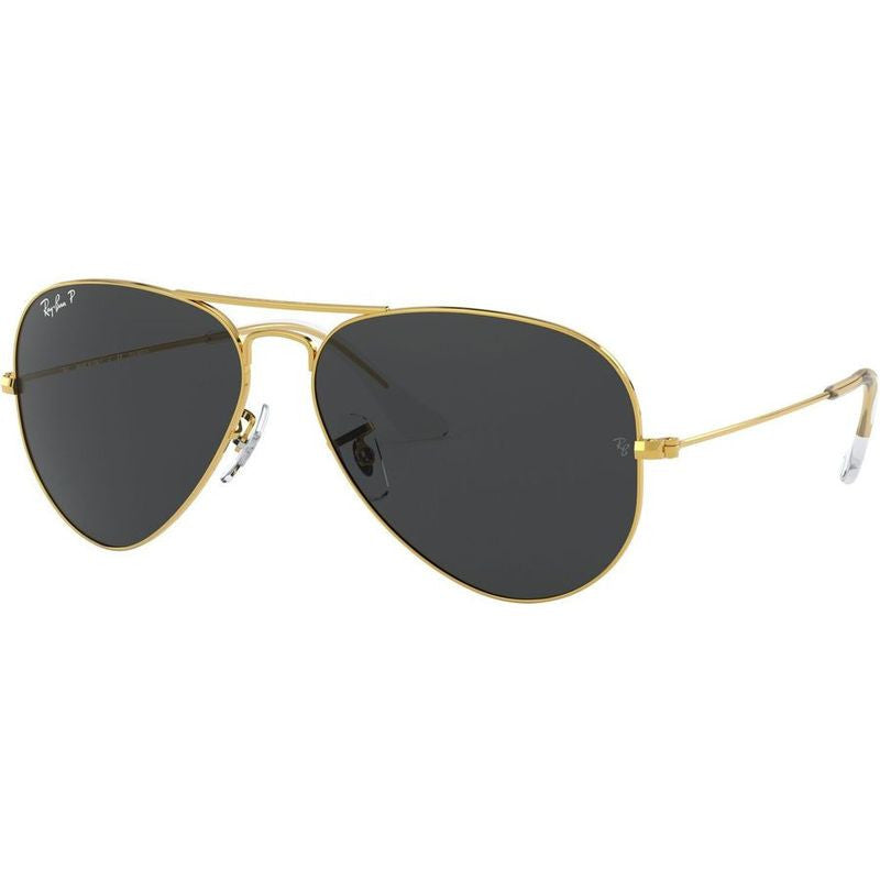 Aviator Classic RB3025, Legend Gold/Black Glass Polarised Lenses 55 Eye Size