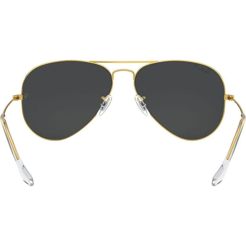 Aviator Classic RB3025, Legend Gold/Black Glass Polarised Lenses 55 Eye Size