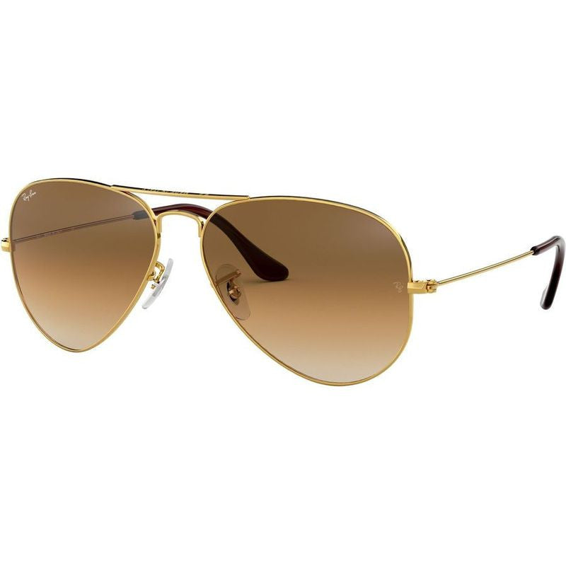 Aviator Classic RB3025, Gold/Brown Gradient Glass Lenses 55 Eye Size