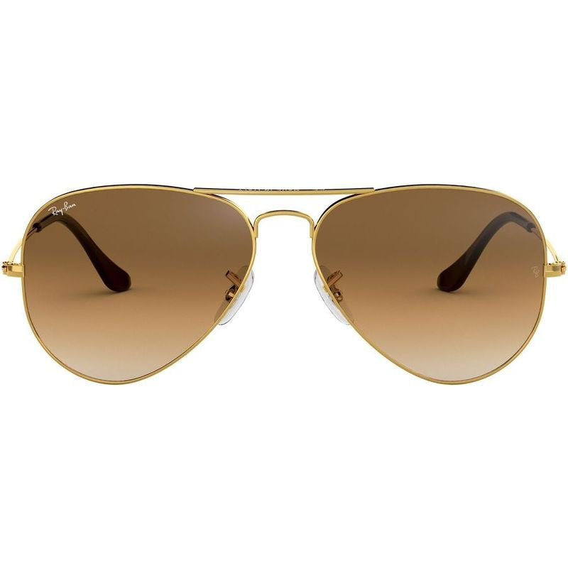 Aviator Classic RB3025, Gold/Brown Gradient Glass Lenses 55 Eye Size