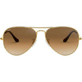 Aviator Classic RB3025, Gold/Brown Gradient Glass Lenses 62 Eye Size