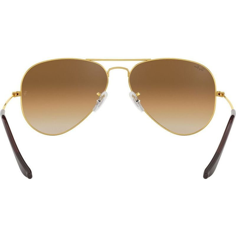 Aviator Classic RB3025, Gold/Brown Gradient Glass Lenses 58 Eye Size