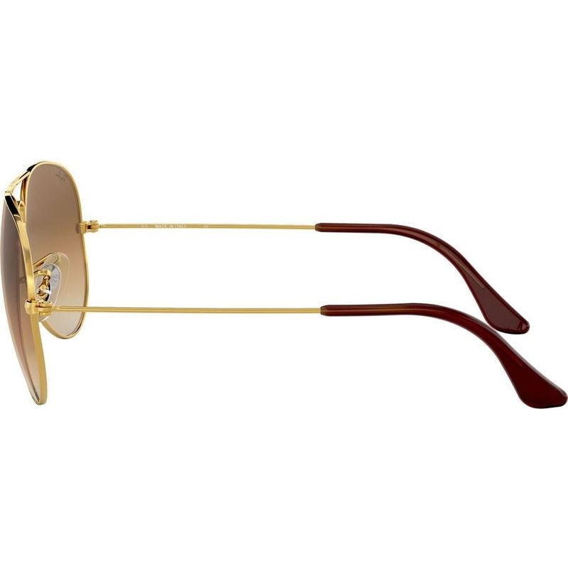 Aviator Classic RB3025, Gold/Brown Gradient Glass Lenses 58 Eye Size