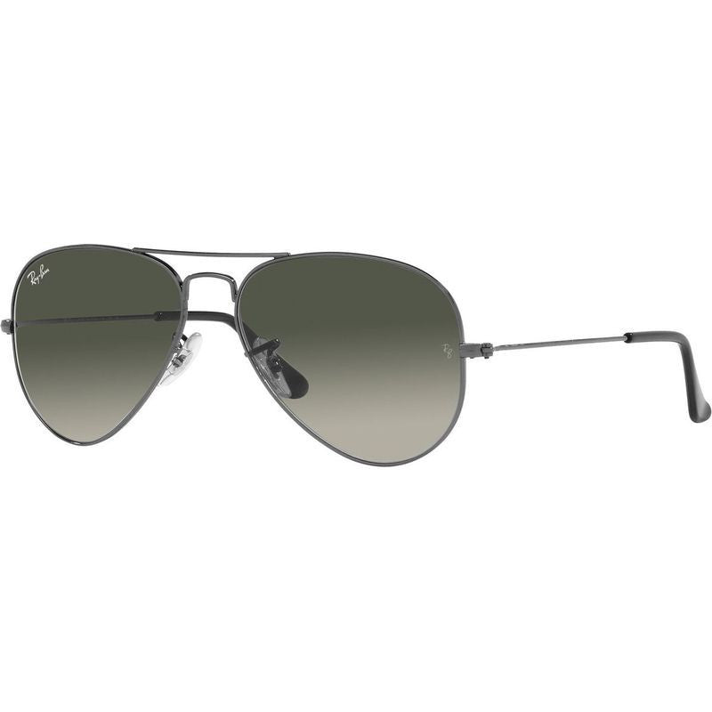 Aviator Classic RB3025, Gunmetal/Grey Gradient Glass Lenses 58 Eye Size