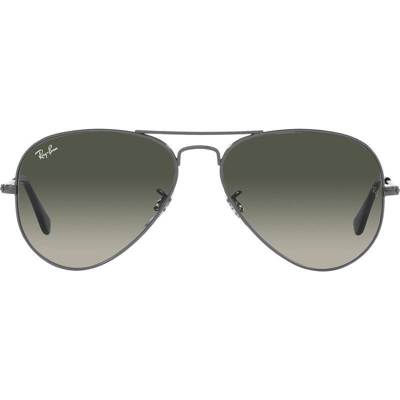 Aviator Classic RB3025, Gunmetal/Grey Gradient Glass Lenses 58 Eye Size