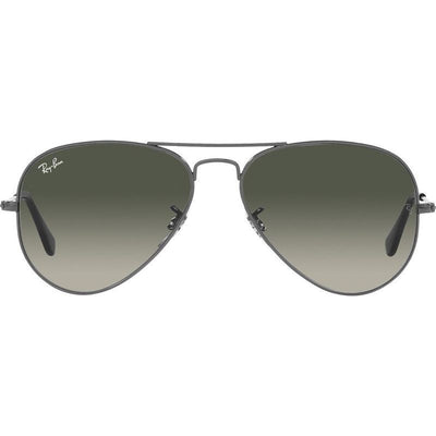 Aviator Classic RB3025, Gunmetal/Grey Gradient Glass Lenses 58 Eye Size