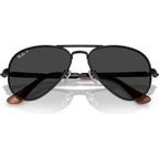 Aviator Max RB3925, Black/Black Polarised Glass Lenses 62 Eye Size