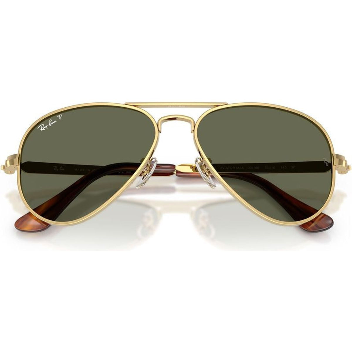 Aviator Max RB3925, Arista/Green Polarised Glass Lenses 58 Eye Size