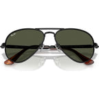 Aviator Max RB3925, Black/Green Glass Lenses 58 Eye Size