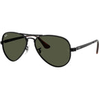 Aviator Max RB3925, Black/Green Glass Lenses 62 Eye Size