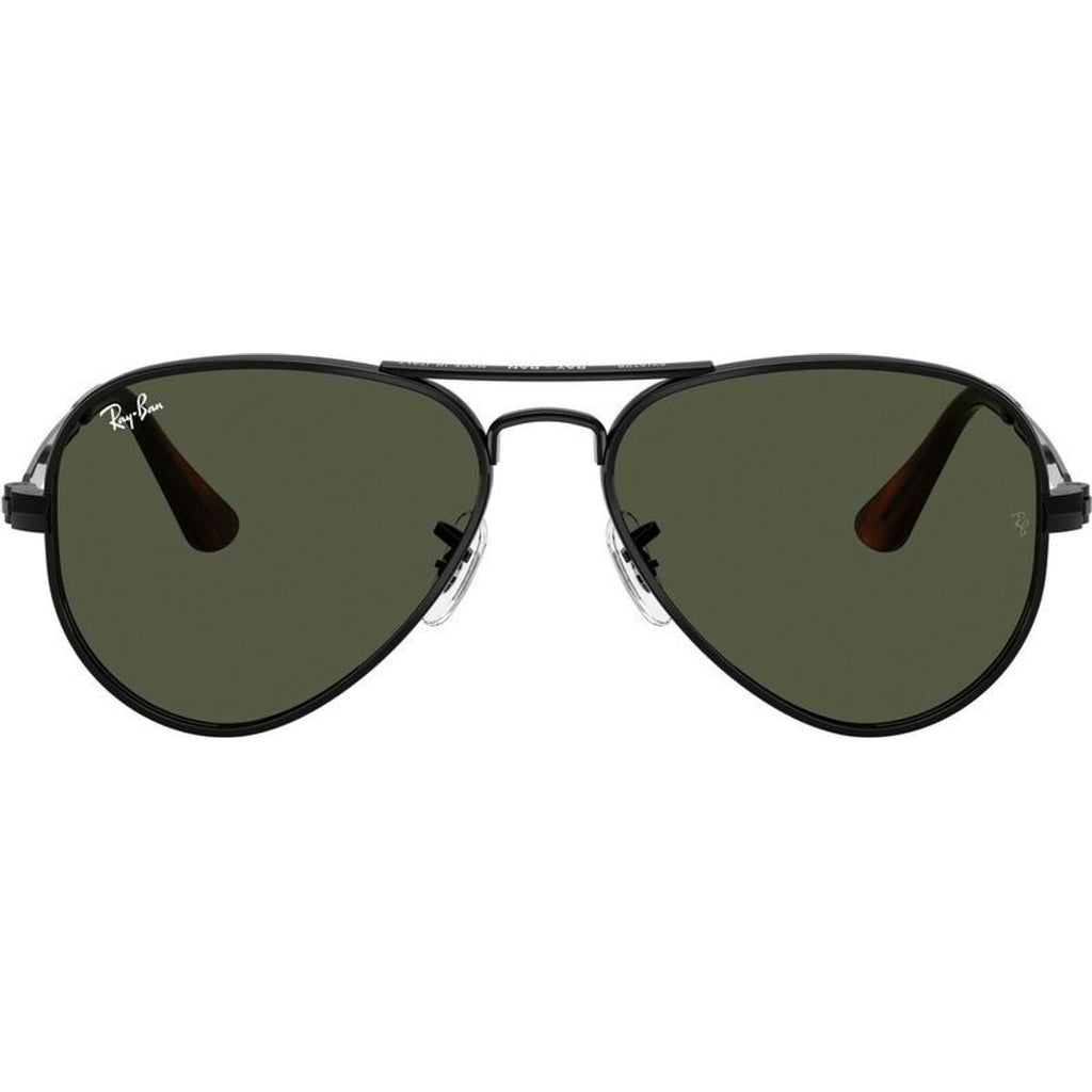 Aviator Max RB3925, Black/Green Glass Lenses 62 Eye Size