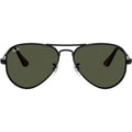 Aviator Max RB3925, Black/Green Glass Lenses 62 Eye Size
