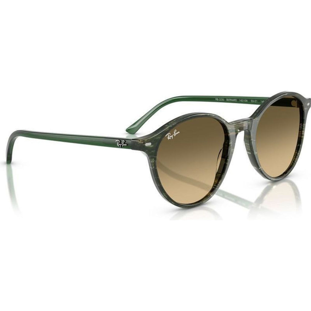Bernard RB2230, Transparent Shade Fantasy Green/Brown Gradient Glass Lenses 51 Eye Size