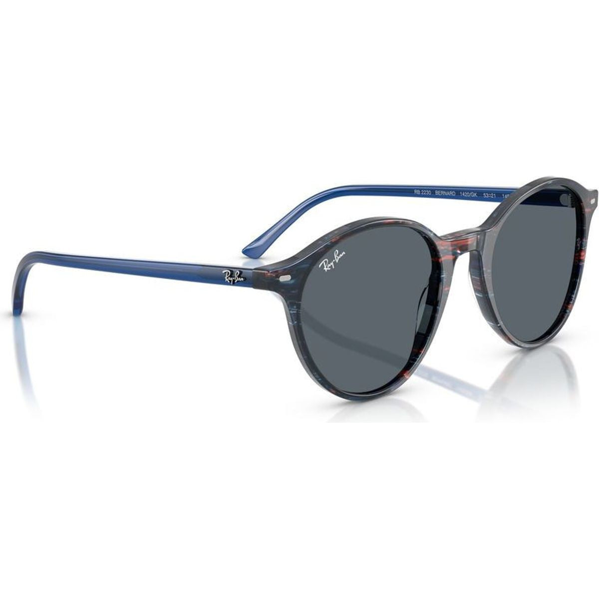 Bernard RB2230, Transparent Shade Fantasy Blue/Blue Glass Lenses 53 Eye Size