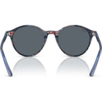 Bernard RB2230, Transparent Shade Fantasy Blue/Blue Glass Lenses 53 Eye Size