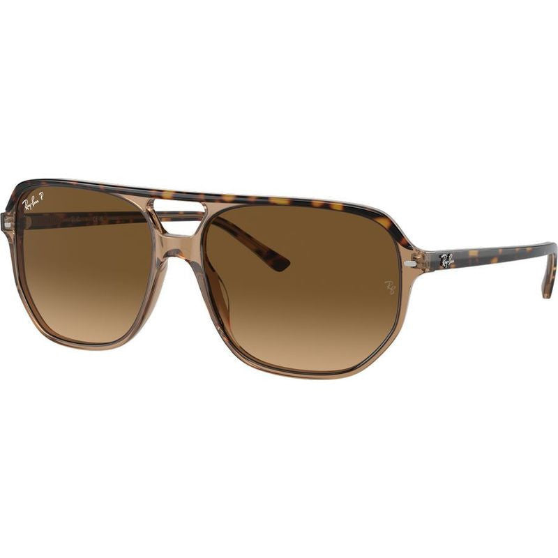 Bill One RB2205, Havana on Transparent Brown/Brown Gradient Polarised Glass Lenses 60 Eye Size